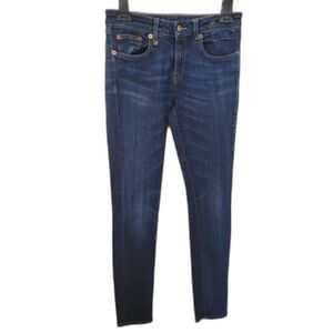 R13 Skinny Stonewash Dark Wash Jeans